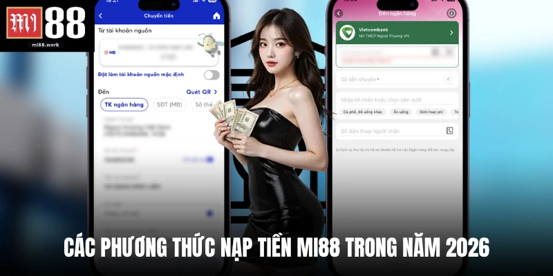 Các phương thức nạp tiền Mi88 trong năm 2026