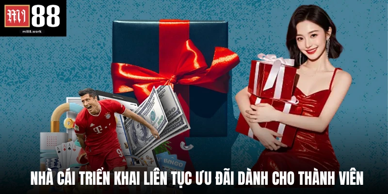Nhà cái triển khai liên tục ưu đãi dành cho thành viên 